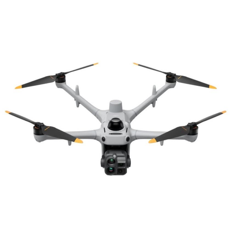 DJI Matrice 5TD visto de frente y desde arriba, sobre fondo blanco.