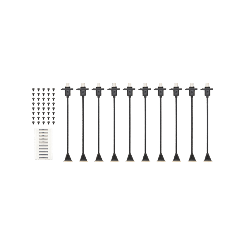 Kit oficial DJI E-Port V2 con diez cables coaxiales, terminales y tornillería para Matrice 400