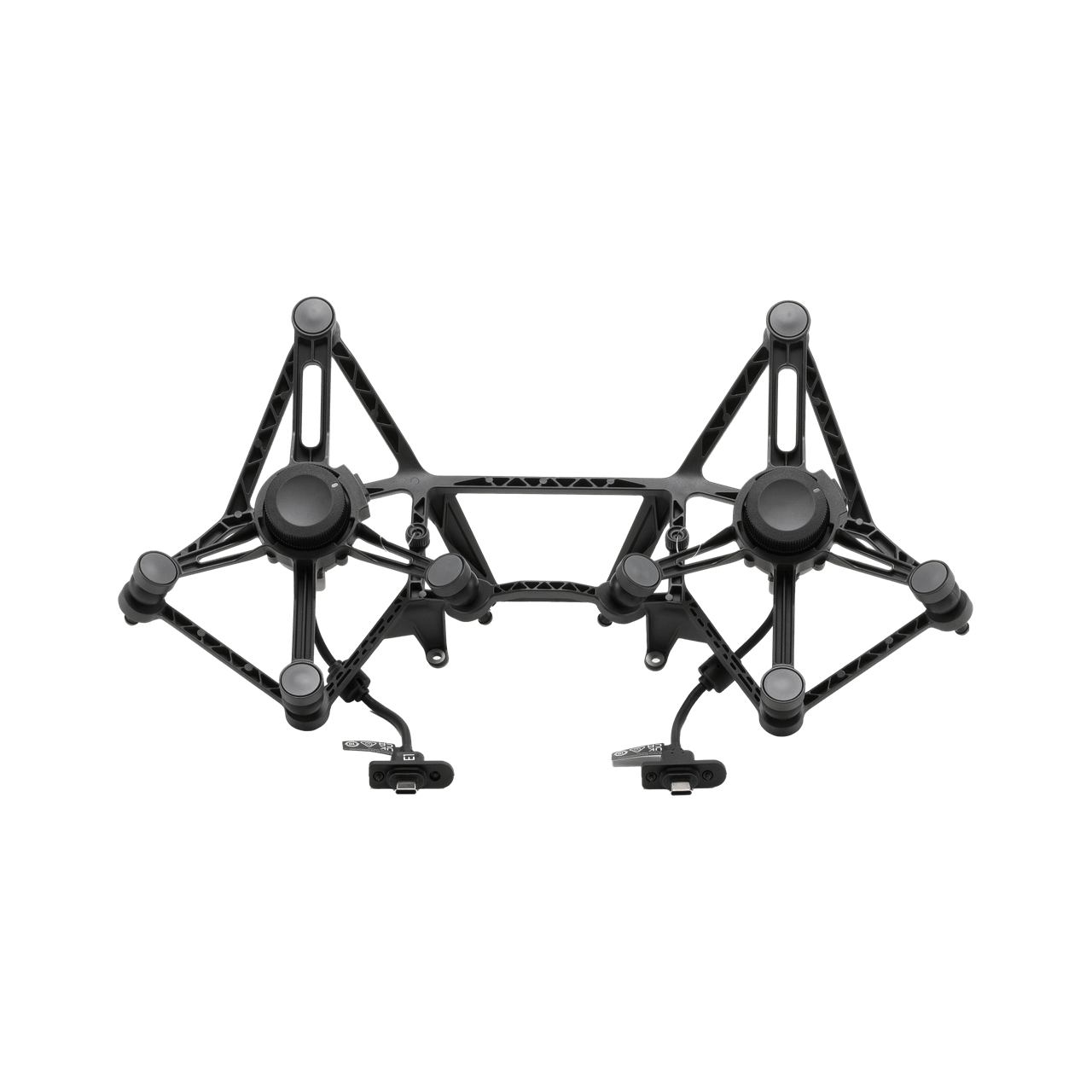 Conector gimbal dual DJI Matrice 400 completo con sus dos posiciones de montaje y cables