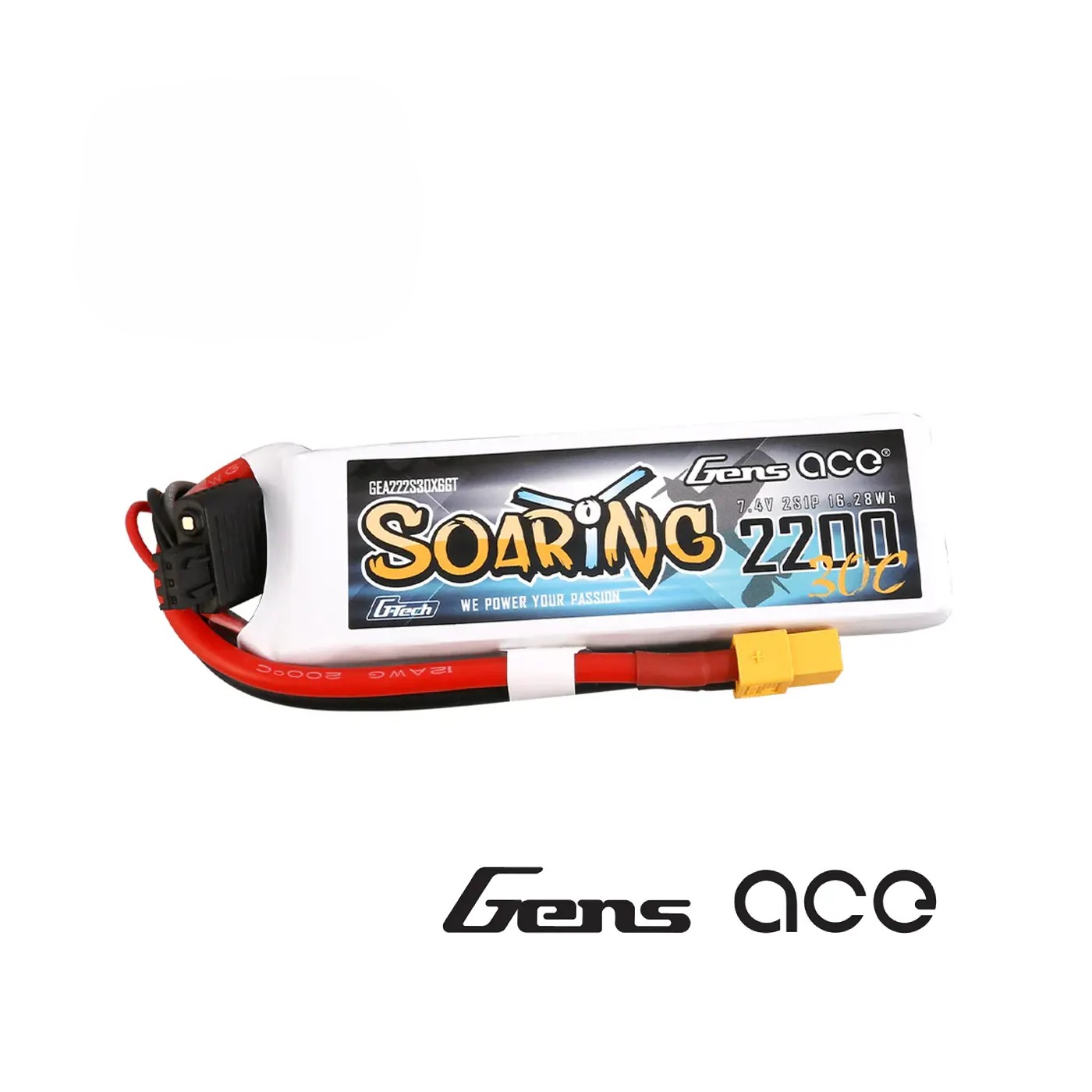Gens ace G-Tech Soaring 2200mAh 2S 30C LiPo con conector XT60 (7,4V)