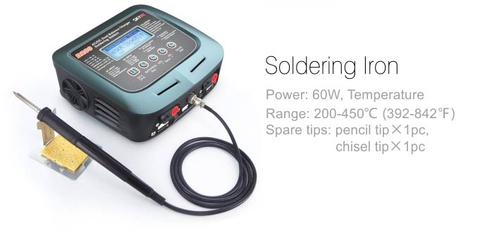 SKYRC D200 AC/DC DUAL CON ESTACIÓN DE SOLDADURA