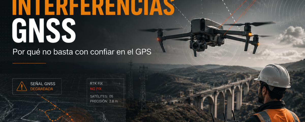 Las interferencias GNSS son un riesgo creciente para la aviación y también para los operadores profesionales de drones. Analizamos cómo pueden afectar a vuelos con RTK, fotogrametría, inspecciones y operaciones automatizadas, y por qué es clave contar con procedimientos de seguridad adecuados.