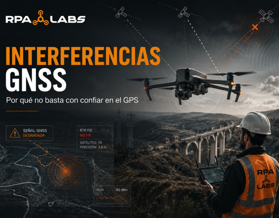 Las interferencias GNSS son un riesgo creciente para la aviación y también para los operadores profesionales de drones. Analizamos cómo pueden afectar a vuelos con RTK, fotogrametría, inspecciones y operaciones automatizadas, y por qué es clave contar con procedimientos de seguridad adecuados.