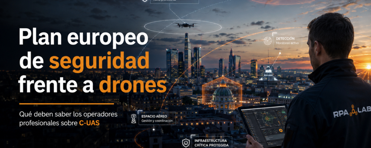 Europa impulsa un plan de seguridad frente al uso indebido de drones y sistemas C-UAS. Analizamos qué significa para operadores profesionales, cómo puede afectar a la documentación UAS y por qué la trazabilidad, la formación y el cumplimiento normativo serán cada vez más importantes.