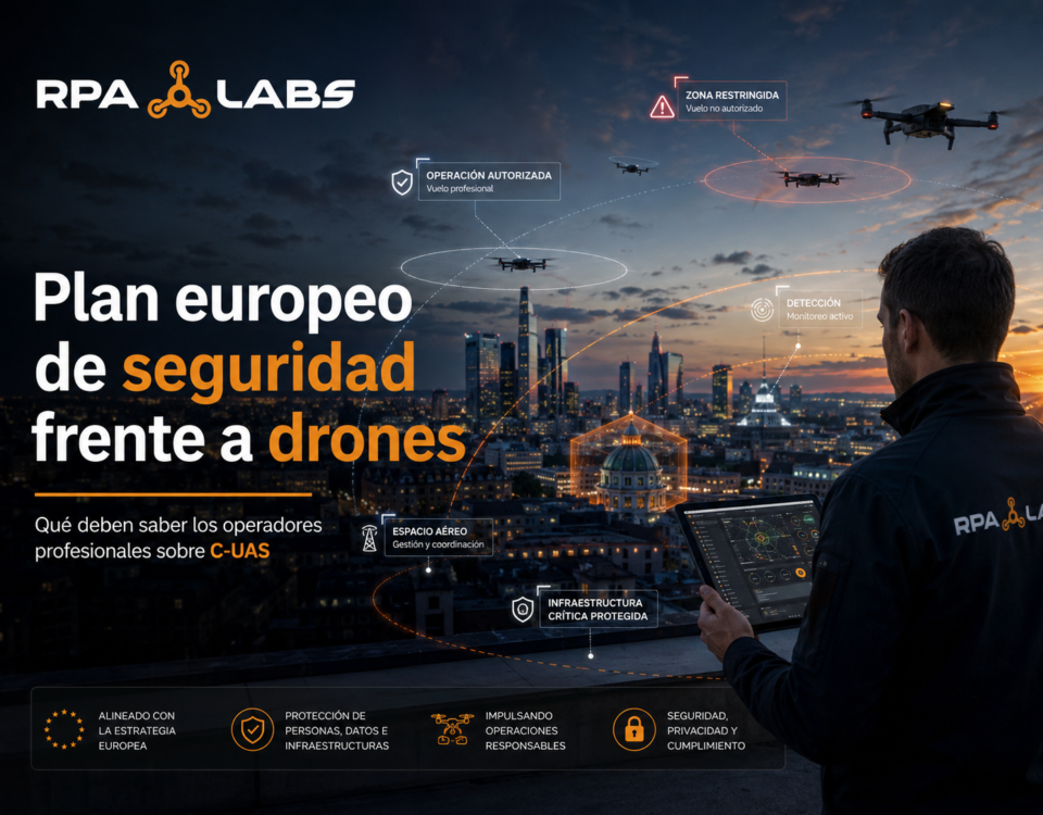 Europa impulsa un plan de seguridad frente al uso indebido de drones y sistemas C-UAS. Analizamos qué significa para operadores profesionales, cómo puede afectar a la documentación UAS y por qué la trazabilidad, la formación y el cumplimiento normativo serán cada vez más importantes.