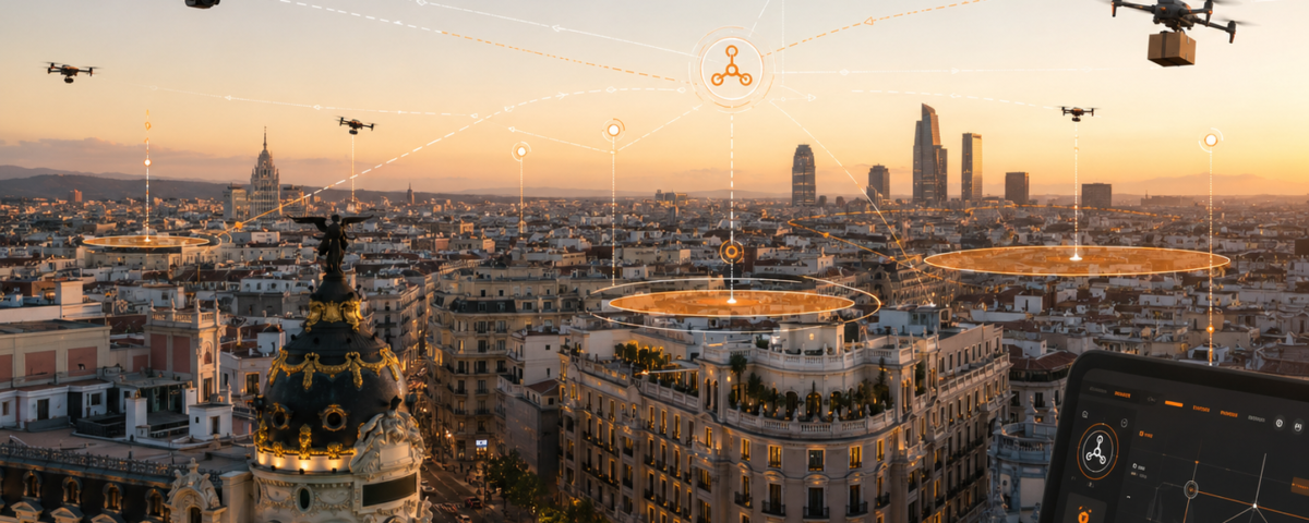 El proyecto europeo SPATIO anticipa un futuro con más operaciones UAS, más coordinación digital y mayores exigencias para los operadores profesionales.