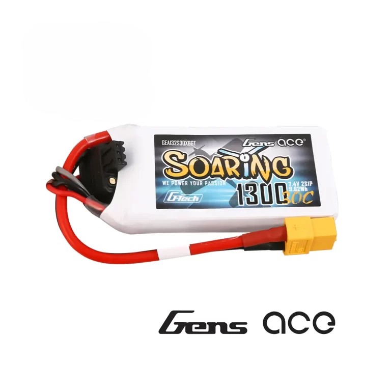 Gens ace G-Tech Soaring 1300mAh 7.4V 30C 2S1P LiPo con XT60