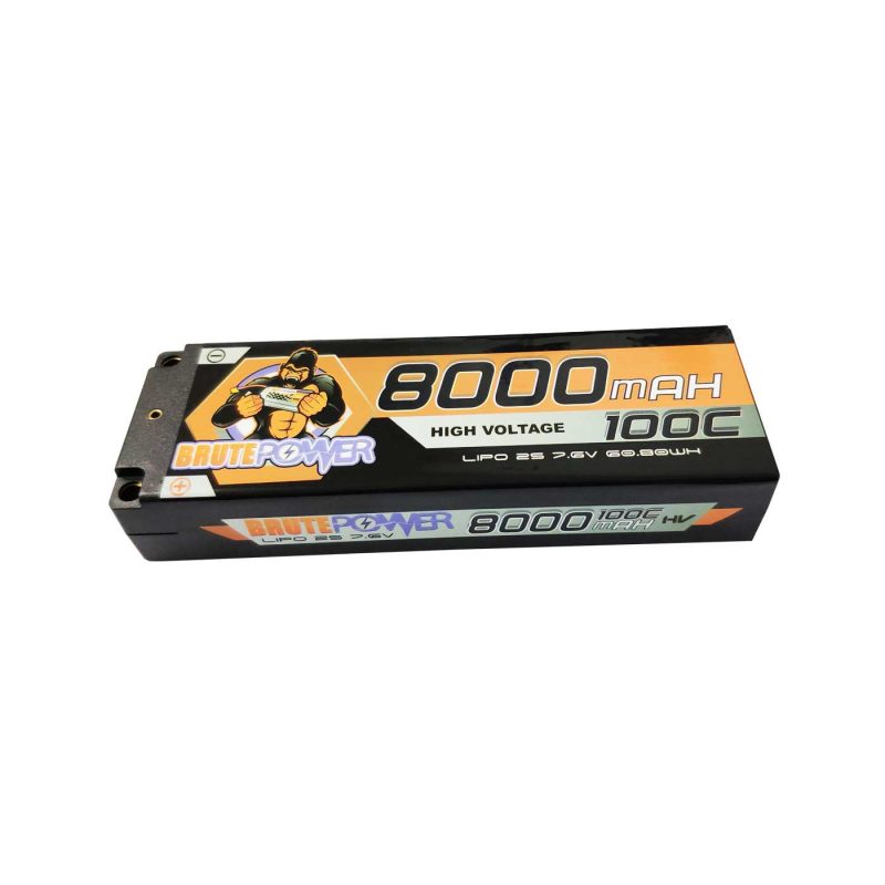 Batería LIPO HV Brutepower 2S 7.6V 8000mah 100C
