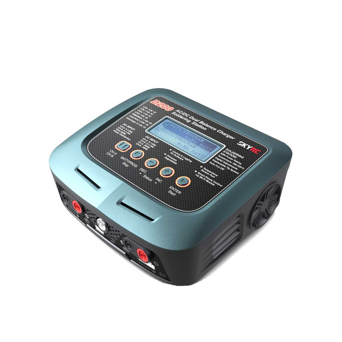 SKYRC D200 AC/DC DUAL CON ESTACIÓN DE SOLDADURA