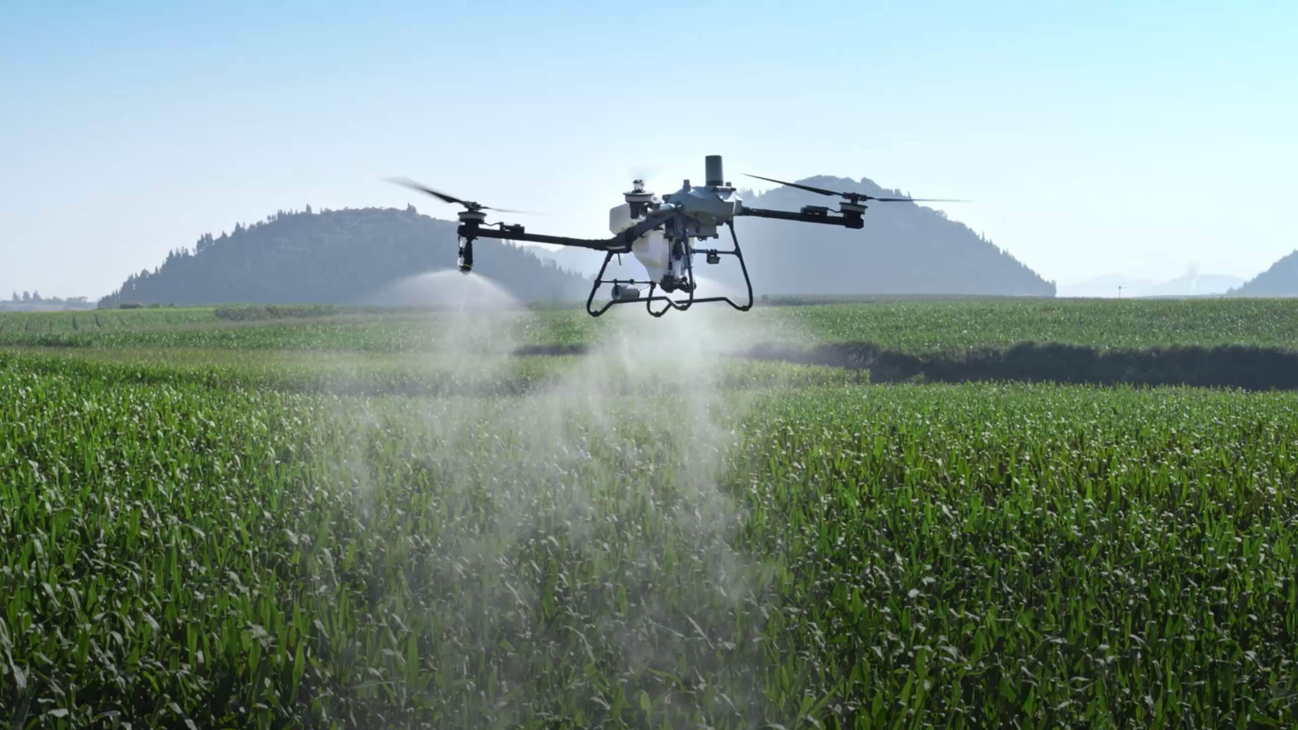 DJI AGRAS T70P en una operación de pulverización