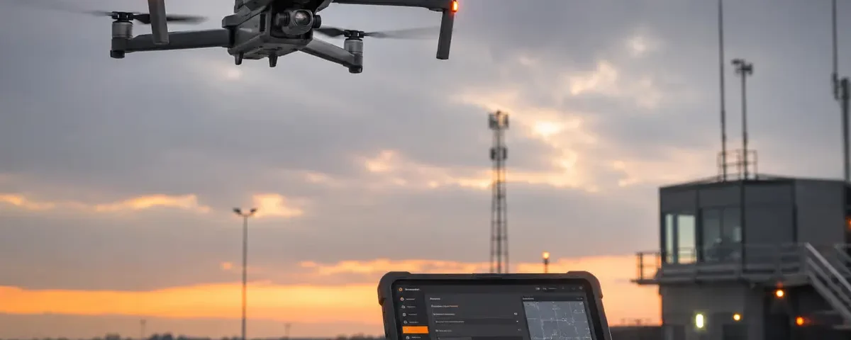 Operador UAS revisando una notificación de suceso de seguridad operacional