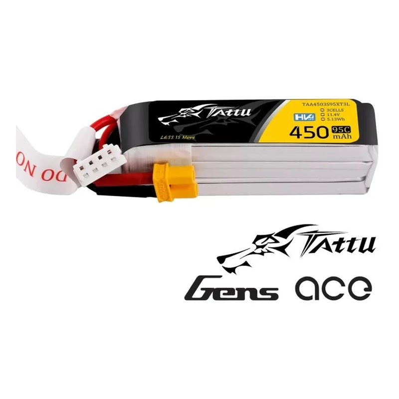 Batería LiPo HV Tattu 3S 450 mAh 95C Long Pack