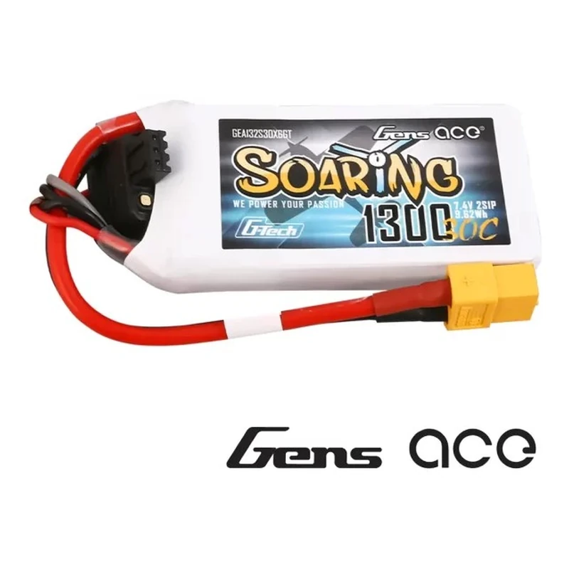 Batería LiPo Gens Ace G-Tech Soaring 2S 1300 mAh 30C XT60