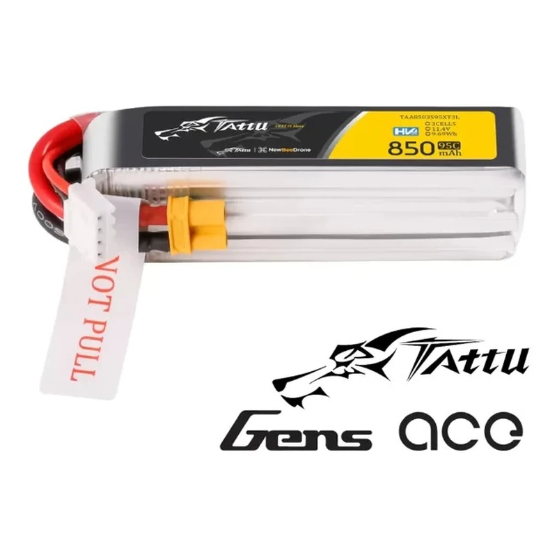 Batería LiPo HV Tattu 3S 850 mAh 95C para FPV