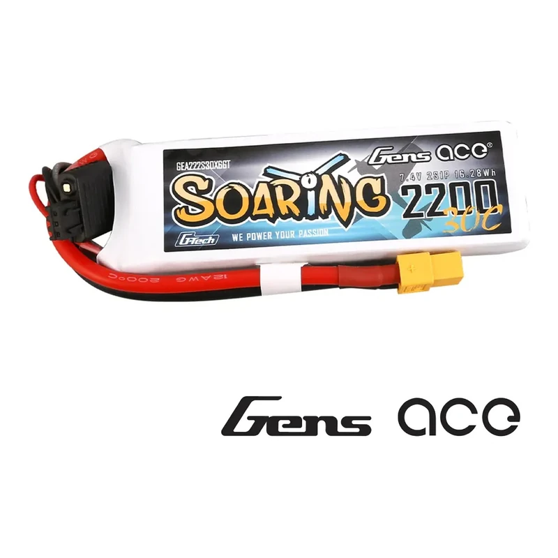 Batería LiPo Gens Ace G-Tech Soaring 2S 2200 mAh 30C XT60