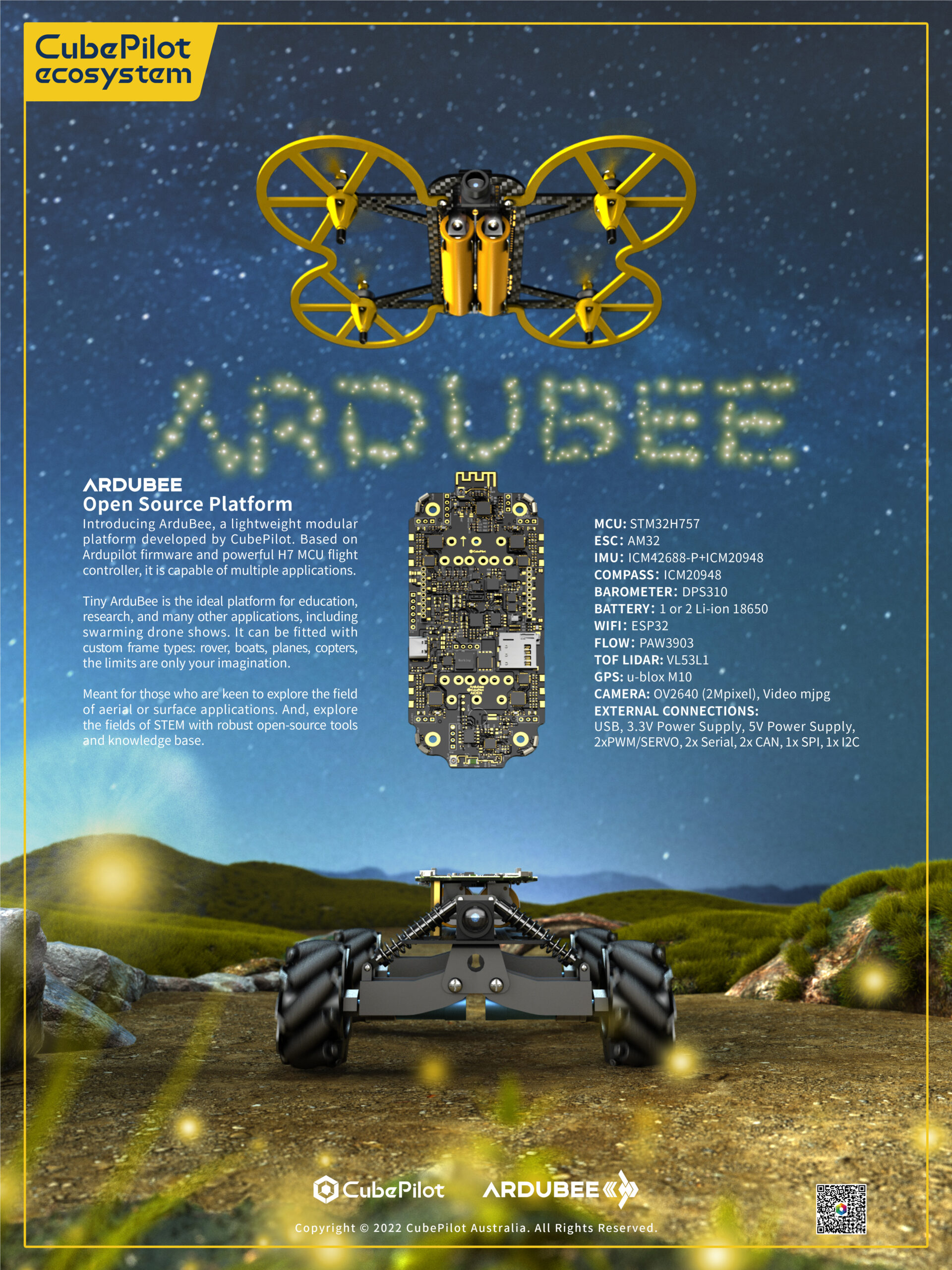 CubePilot ArduBee presenta la plataforma multipropósito de código abierto